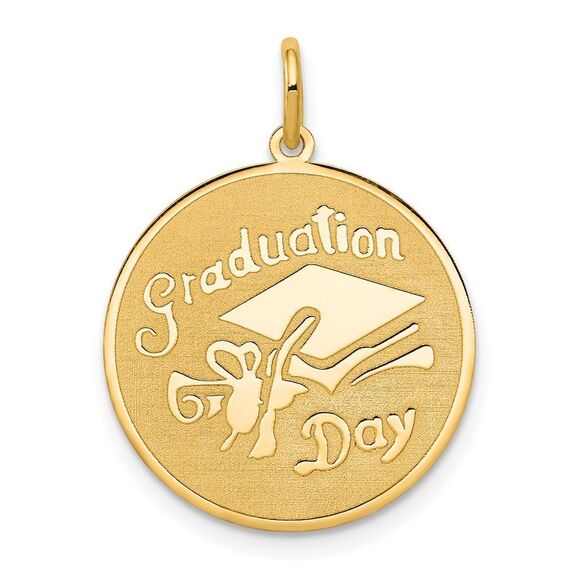 14k Yellow Gold GRADUATION DAY Disc Charm